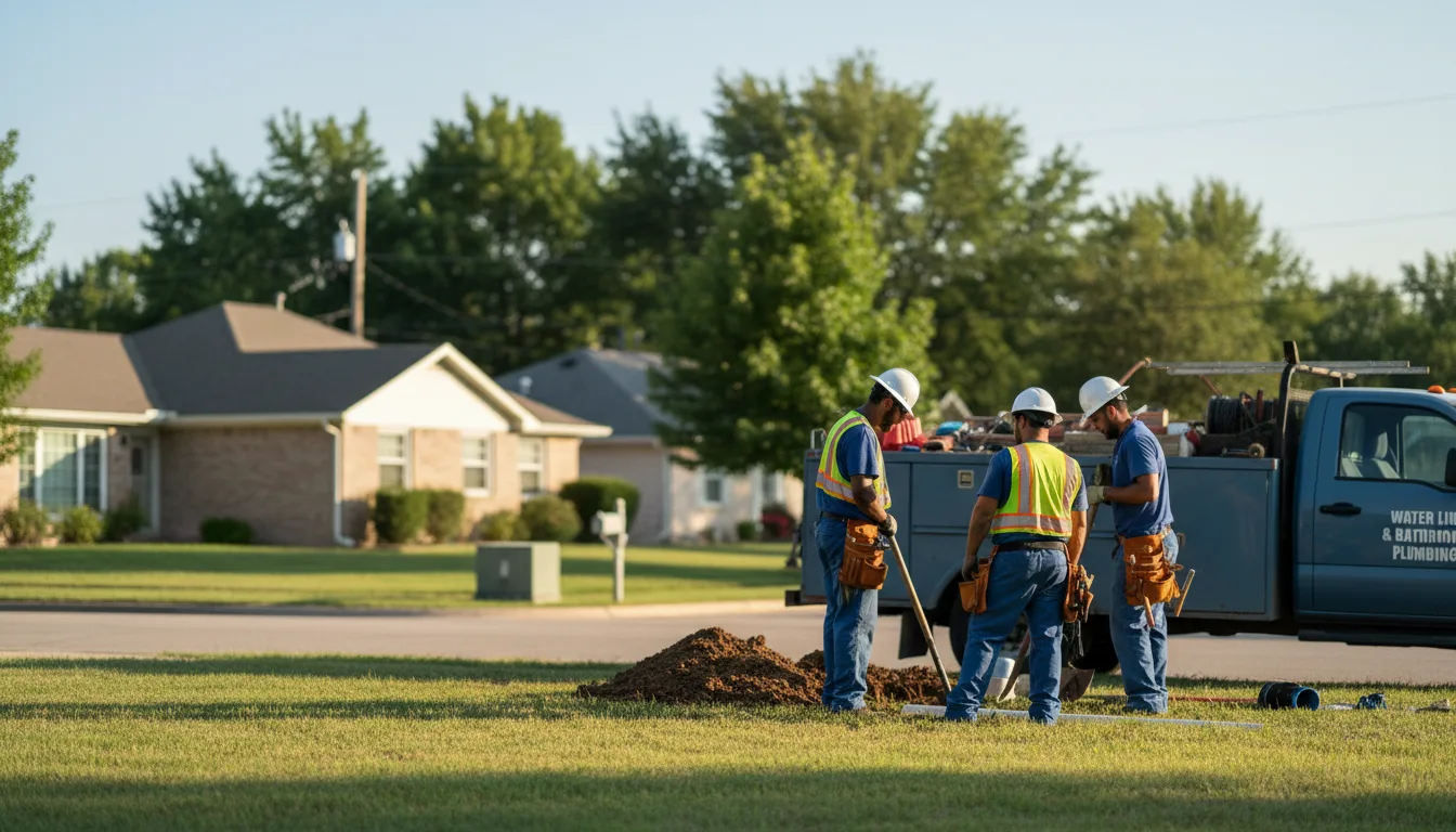 Residential water line and bathroom plumbing service in Stella, NE